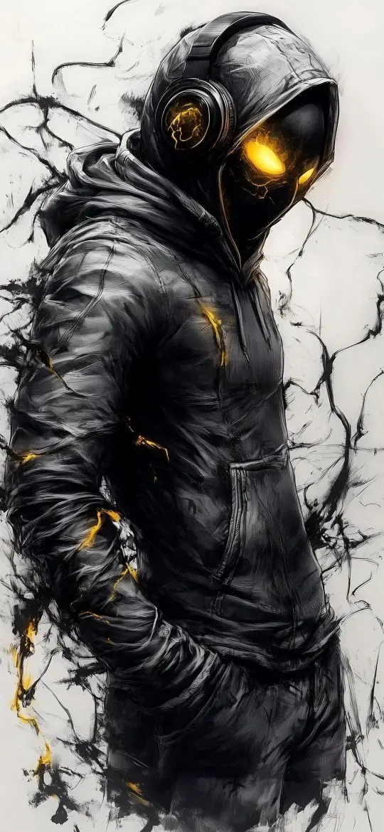 Hooded Figure with Headphones - Related Dope Wallpapers wallpaper