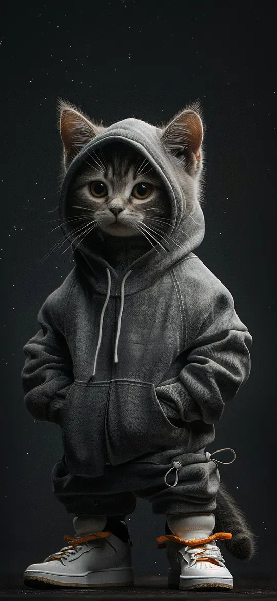 Hoodie Cat Cool - Related Ghetto Wallpapers wallpaper