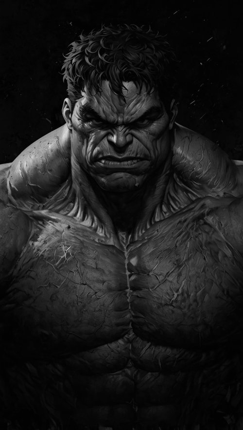 Hulk Grayscale Portrait - hulk Wallpaper