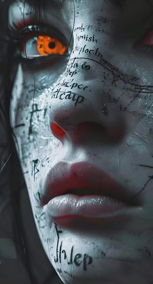 Inscribed Face, Fiery Eye - Related Anime Wallpapers wallpaper