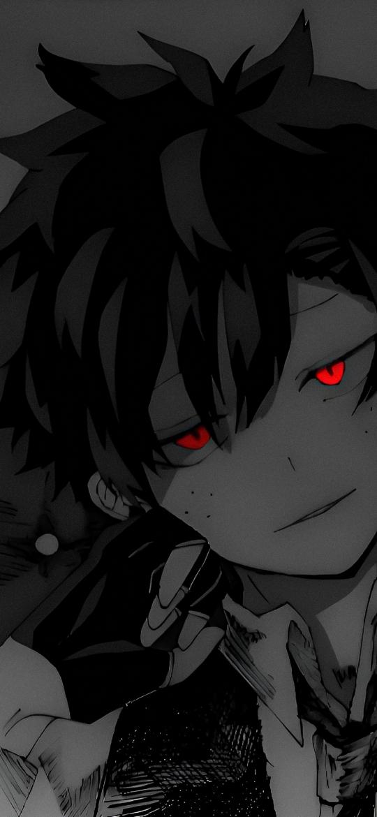 Intense Red-Eyed Anime Gaze - Related Dark Wallpapers wallpaper