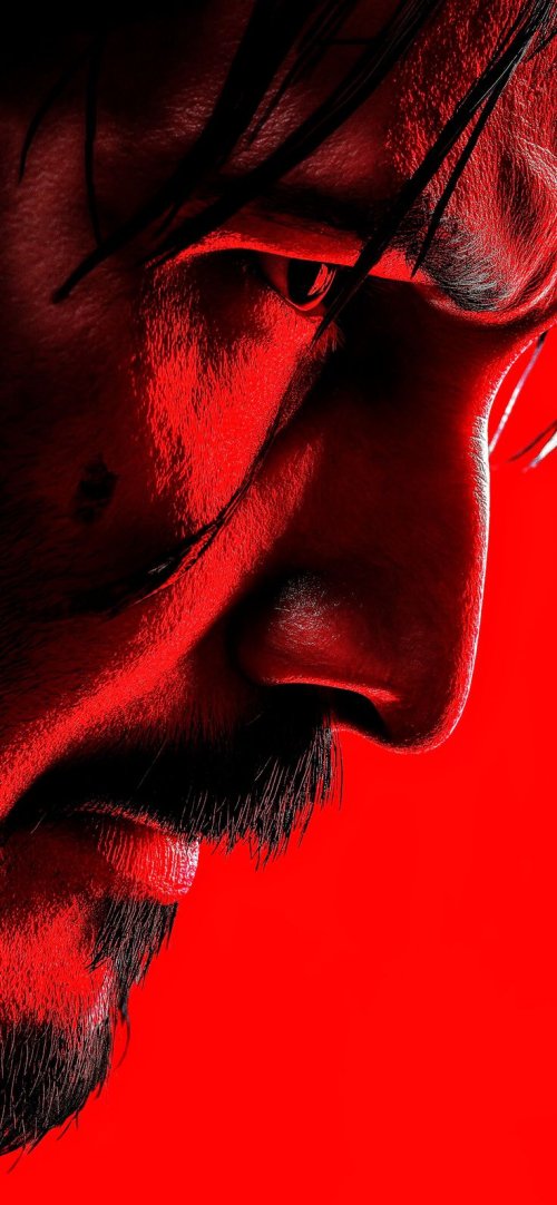 Intense Red Portrait Close-up - movies Wallpaper