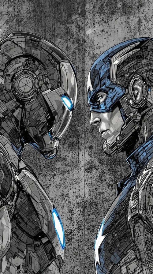 Iron Man vs Captain America - marvel Wallpaper
