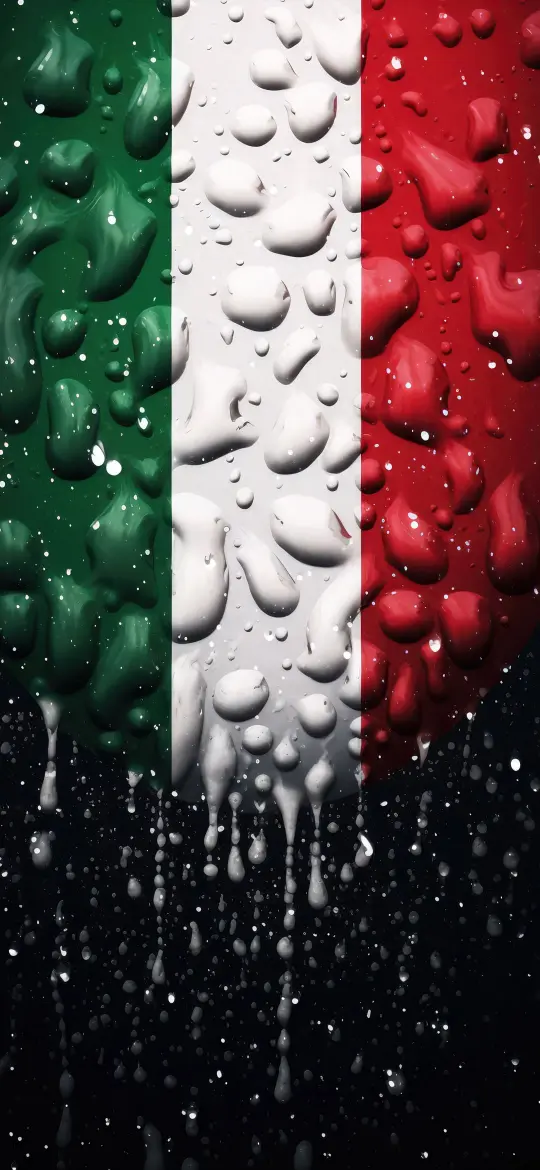Italian Flag Water Drops