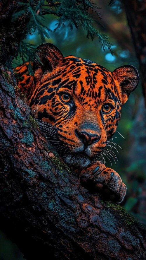 Jaguar in Tree - ghetto Wallpaper