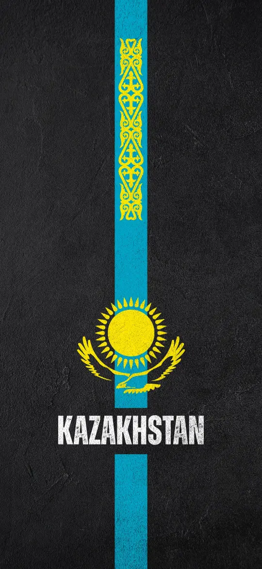 Kazakhstan Flag Art