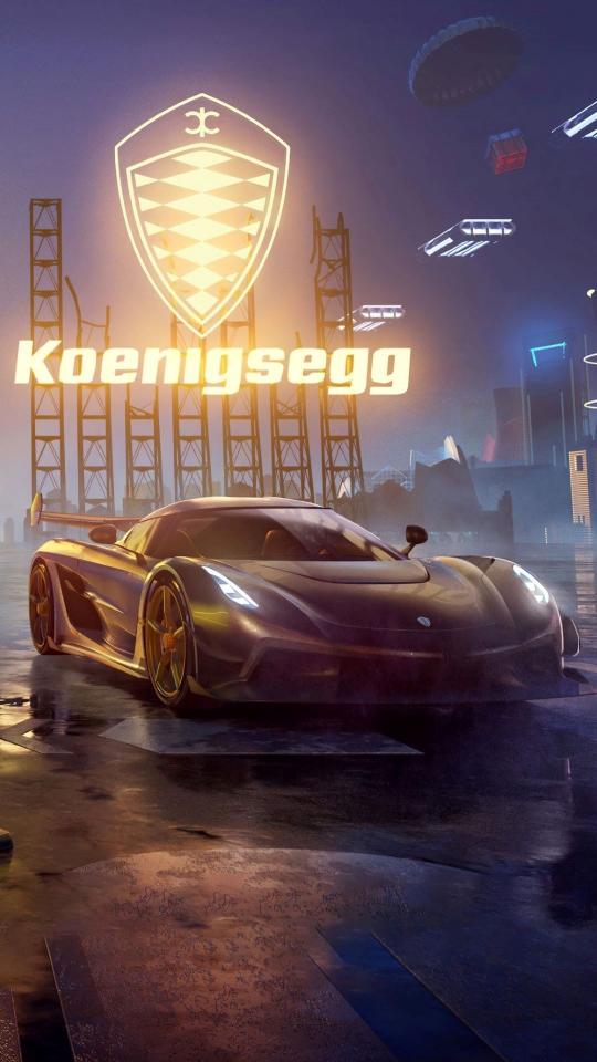 Koenigsegg Futuristic Cityscape