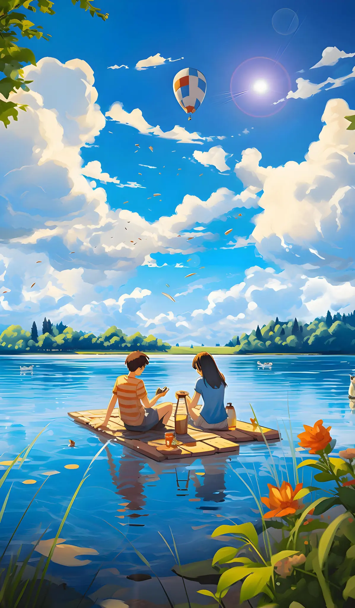 Lake Raft Picnic - Related Ghetto Wallpapers wallpaper