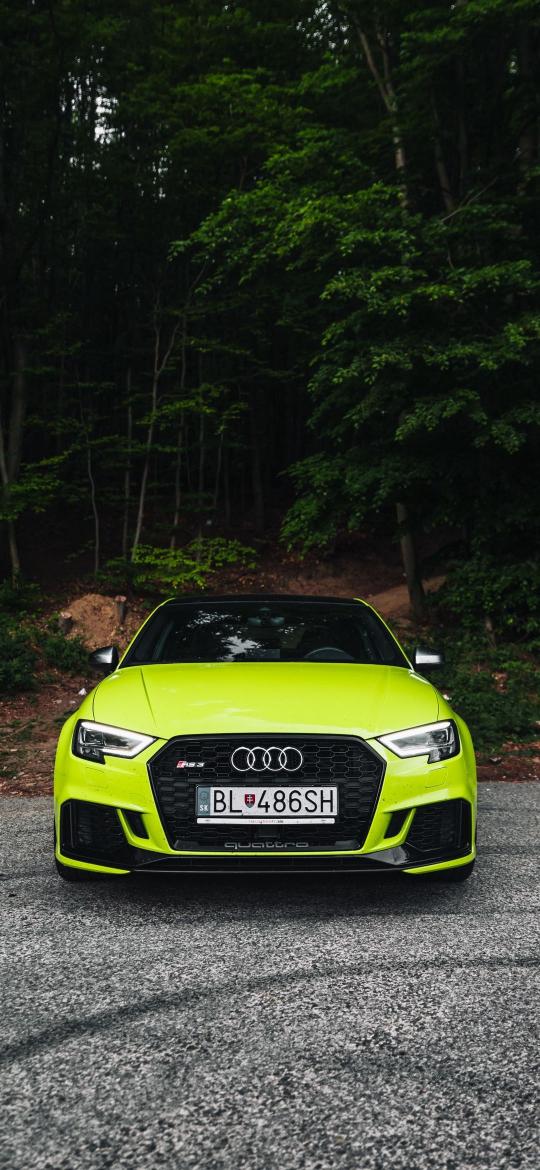 Lime Audi RS3 Forest - Related Ghetto Wallpapers wallpaper