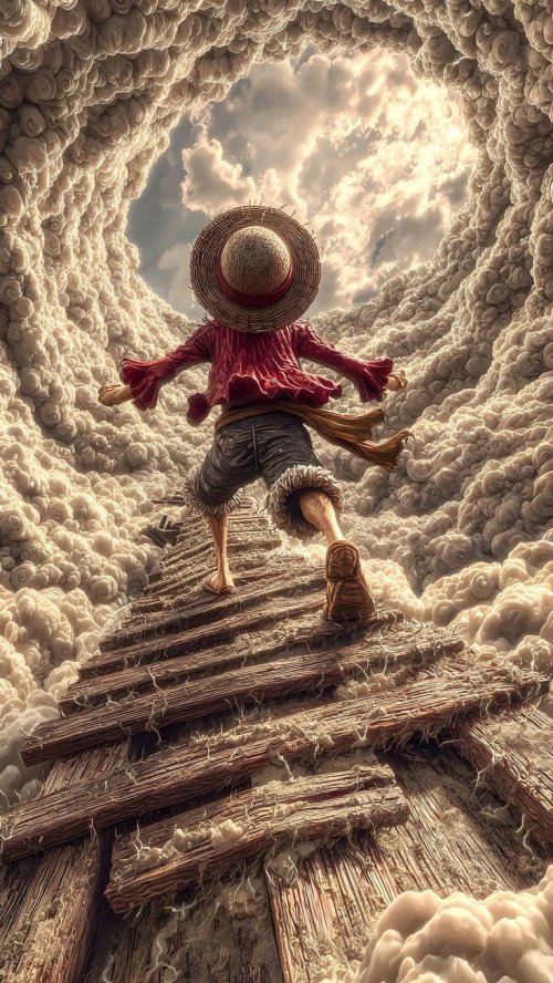Luffy Ascending Clouds