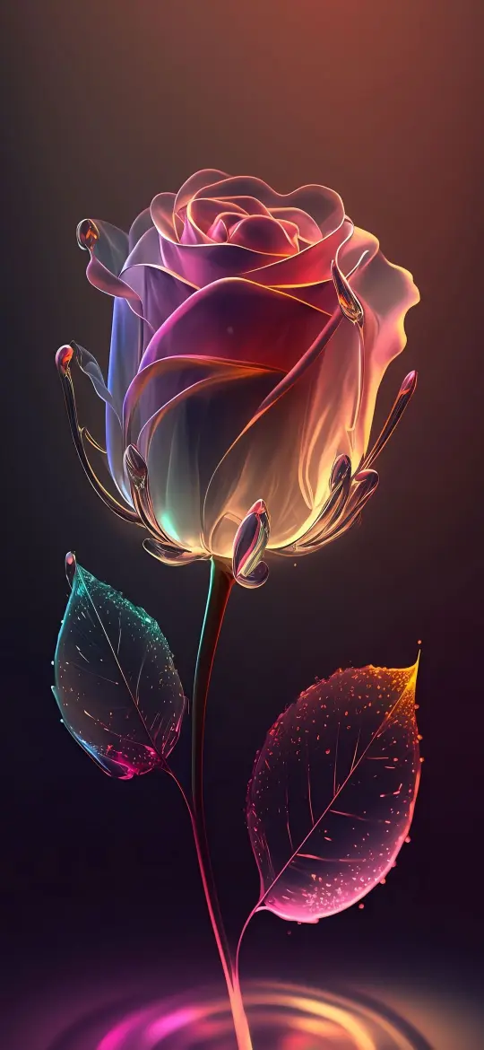 Luminous Glass Rose