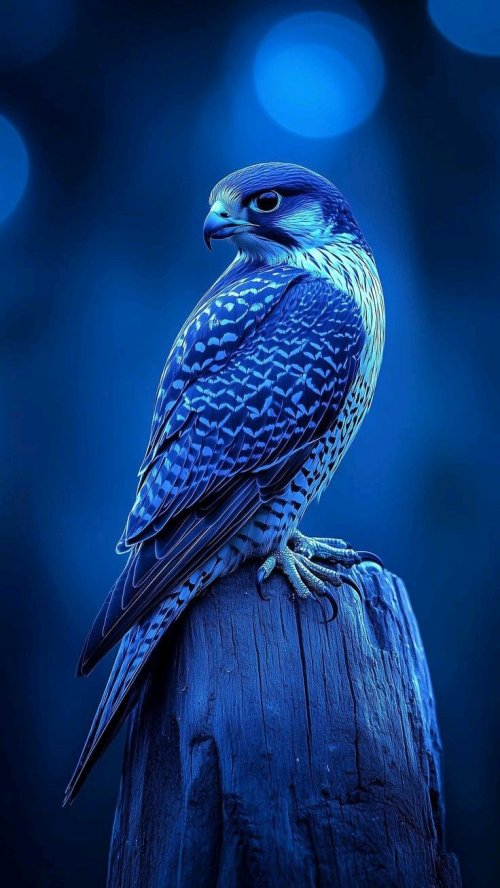Majestic Blue Falcon - Birds Wallpaper