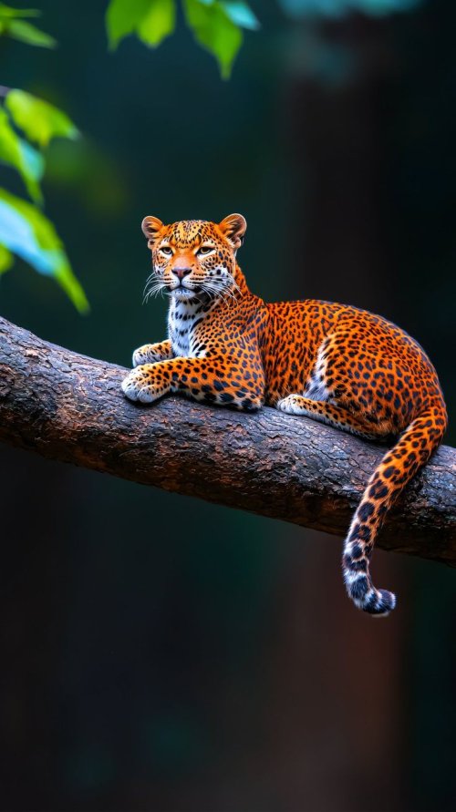 Majestic Leopard on Branch