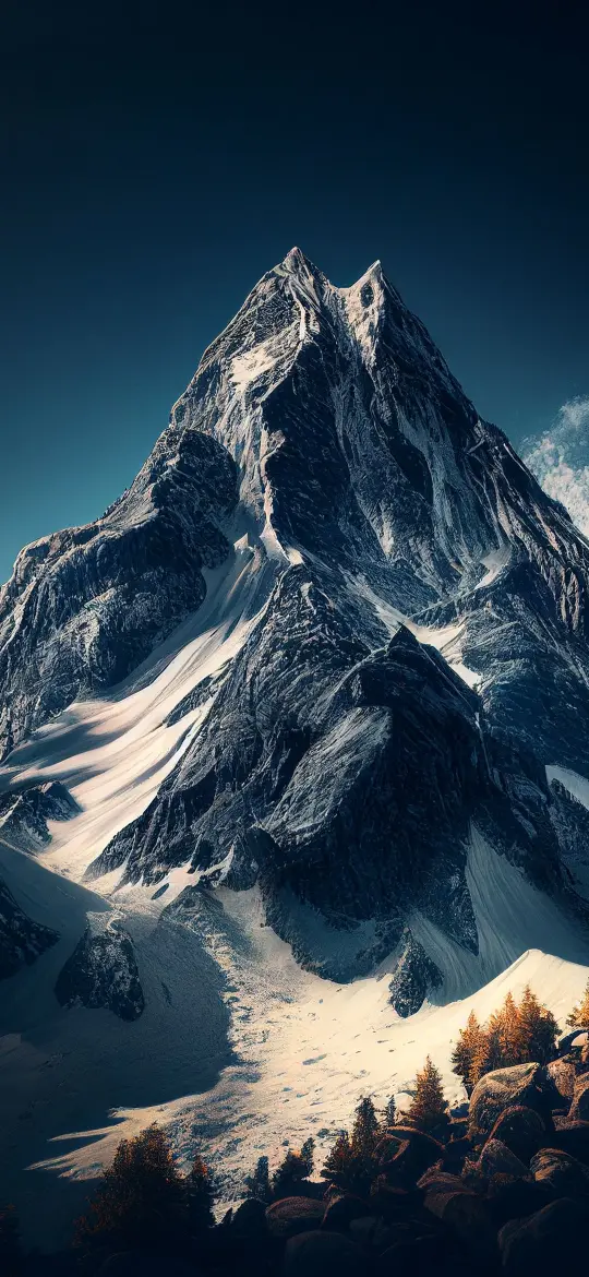 Majestic Snowy Mountain Peak