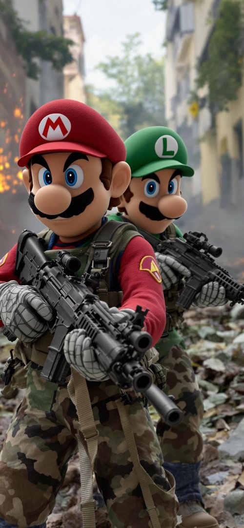 Mario and Luigi Soldiers - Related Ghetto Wallpapers wallpaper
