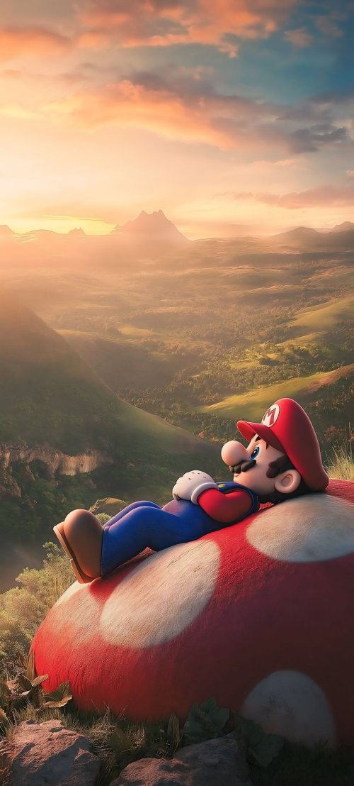 Mario Relaxing Landscape - Related Ghetto Wallpapers wallpaper