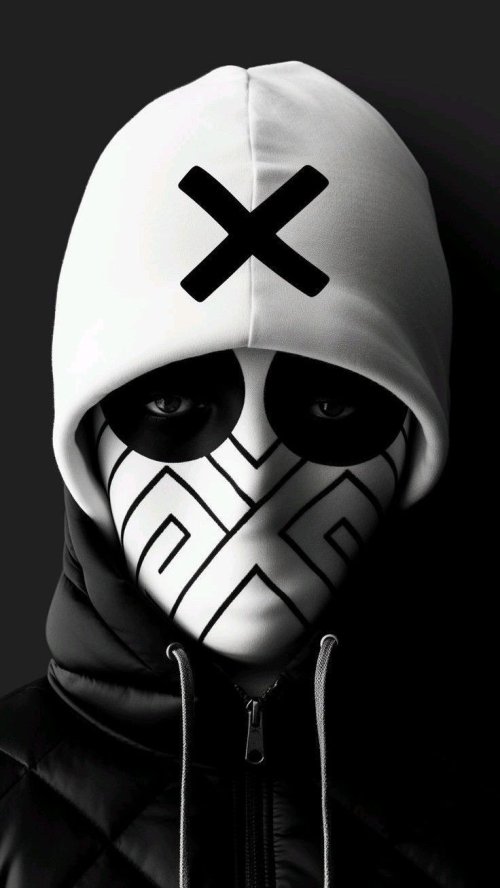 Masked_Figure_Black_and_White