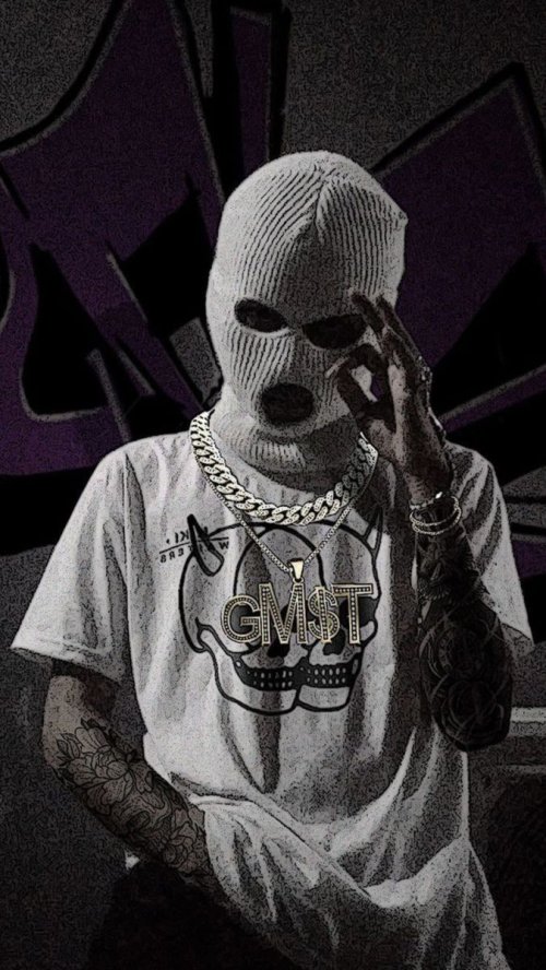 Masked Figure with Chain