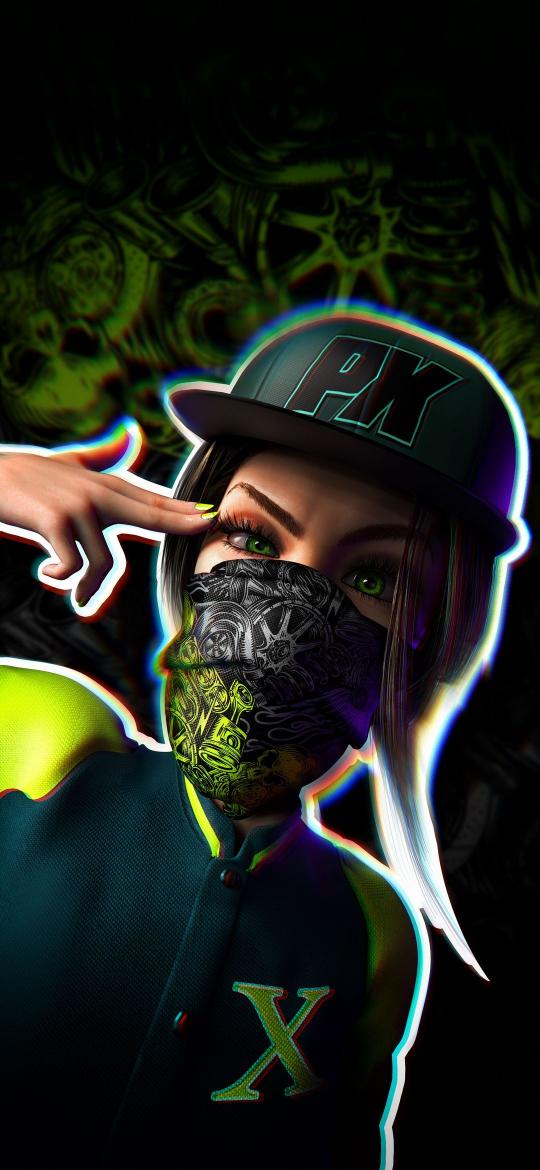 Masked Girl with Attitude - Related Ghetto Wallpapers wallpaper
