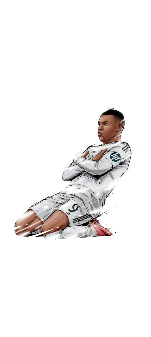 Mbappe Celebration Sketch Art - Related Anime Wallpapers wallpaper