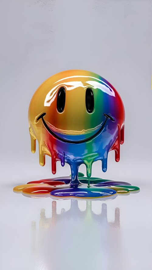 Melting Rainbow Smiley - Related Ghetto Wallpapers wallpaper