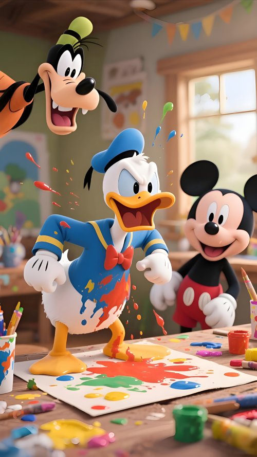 Mickey and Friends Painting - Related Ghetto Wallpapers wallpaper