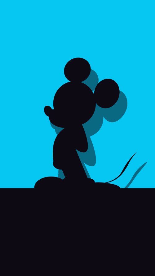 Mickey Mouse Silhouette - dope Wallpaper