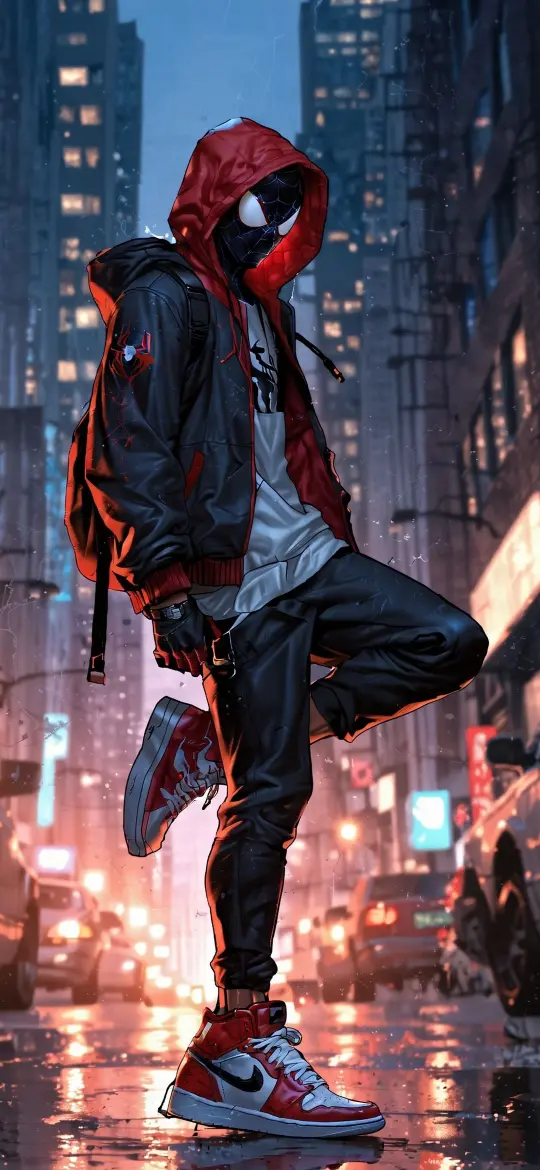 Miles Morales Cityscape - Related 4K Wallpapers wallpaper