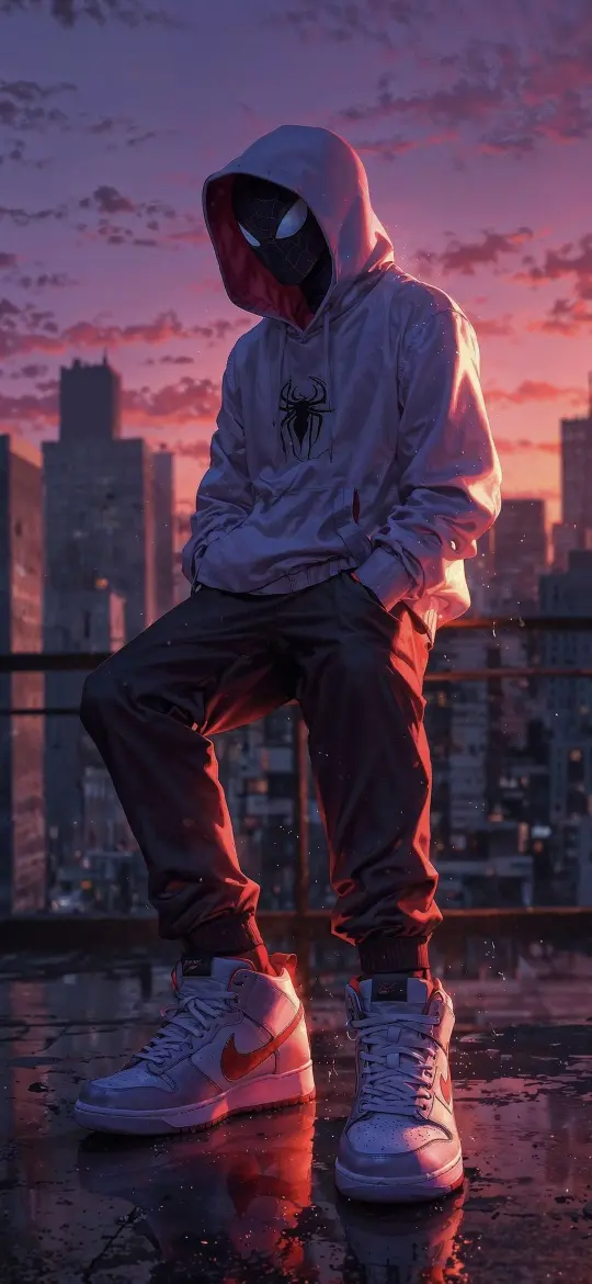 Miles Morales Rooftop View - Related Ghetto Wallpapers wallpaper