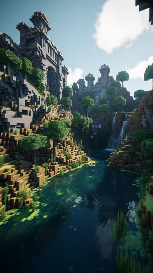 Minecraft Castle Landscape - Related Ghetto Wallpapers wallpaper