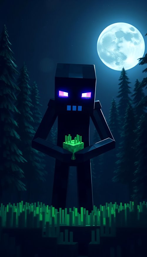 Minecraft Enderman Night - Related Ghetto Wallpapers wallpaper