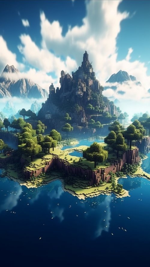Minecraft Island Castle - Related Ghetto Wallpapers wallpaper
