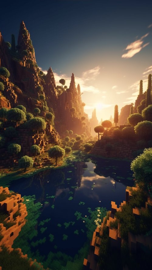 Minecraft Mountain Landscape - Related Ghetto Wallpapers wallpaper