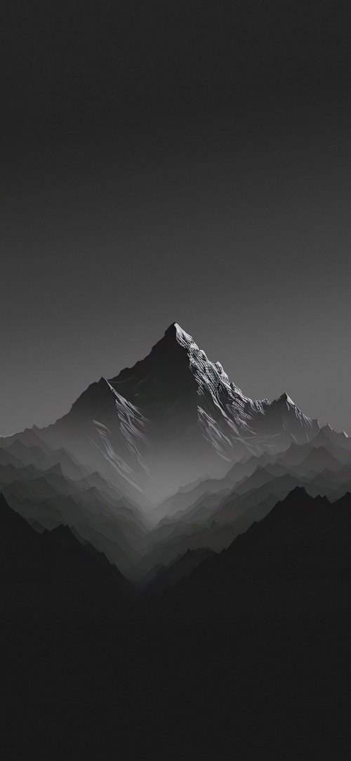 Monochromatic Mountain Landscape - Related StockWalls wallpaper