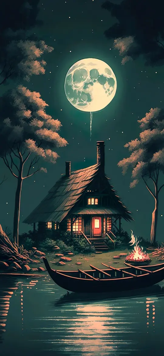 Moonlit Cabin Retreat