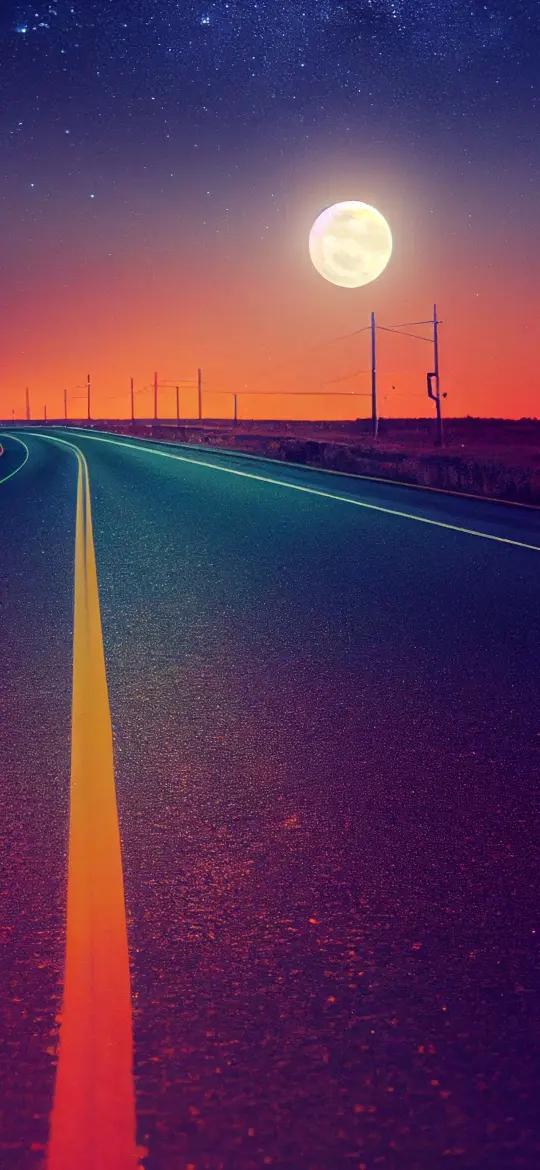 Moonlit Road Trip - Related Dark Wallpapers wallpaper