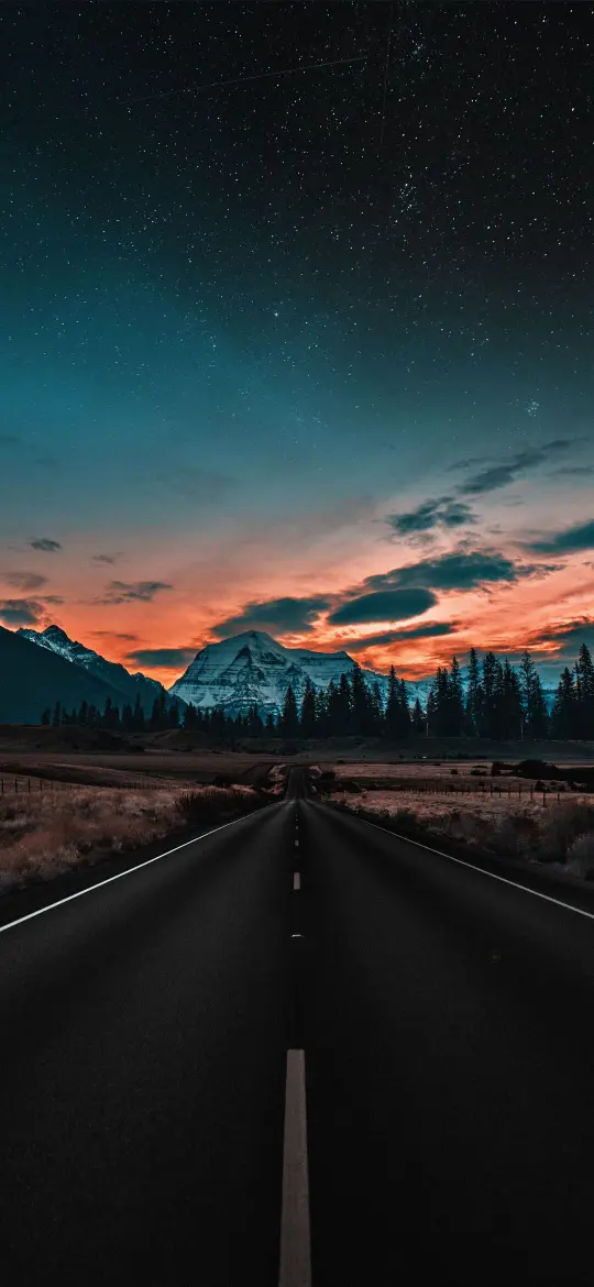 Mountain Road Starry Night - Related Ghetto Wallpapers wallpaper