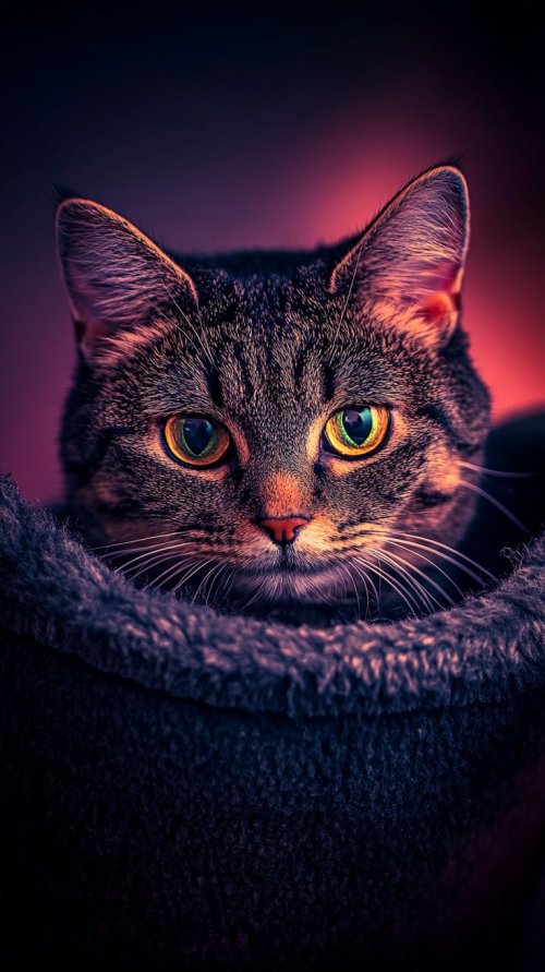 Mysterious Cat Portrait - cat Wallpaper