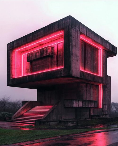 Neon Brutalist Architecture - Related Ghetto Wallpapers wallpaper
