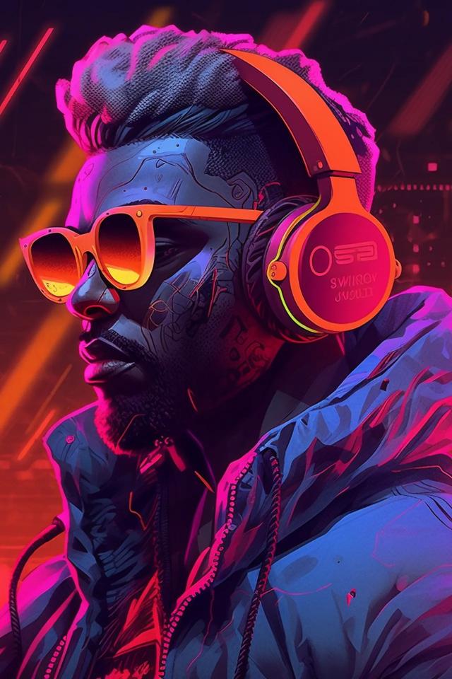 Neon Music Man - Related Dope Wallpapers wallpaper