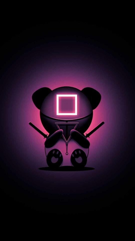 Neon Panda Warrior - Related 4K Wallpapers wallpaper
