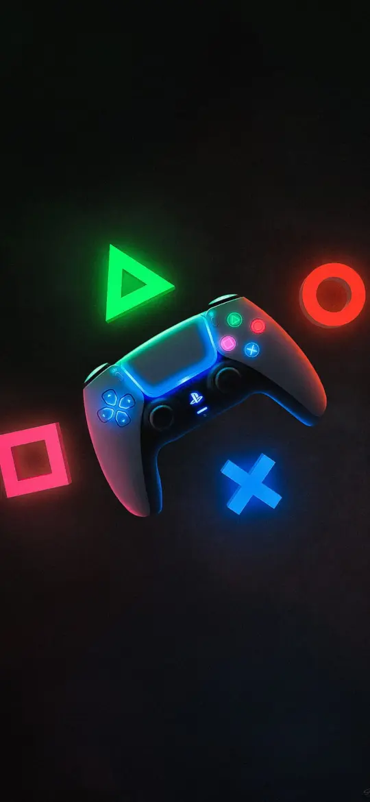 Neon PlayStation Controller
