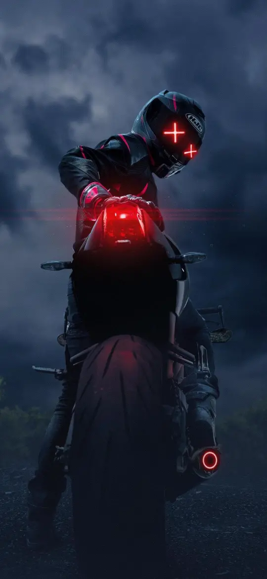 Neon Rider at Night - Related Ghetto Wallpapers wallpaper