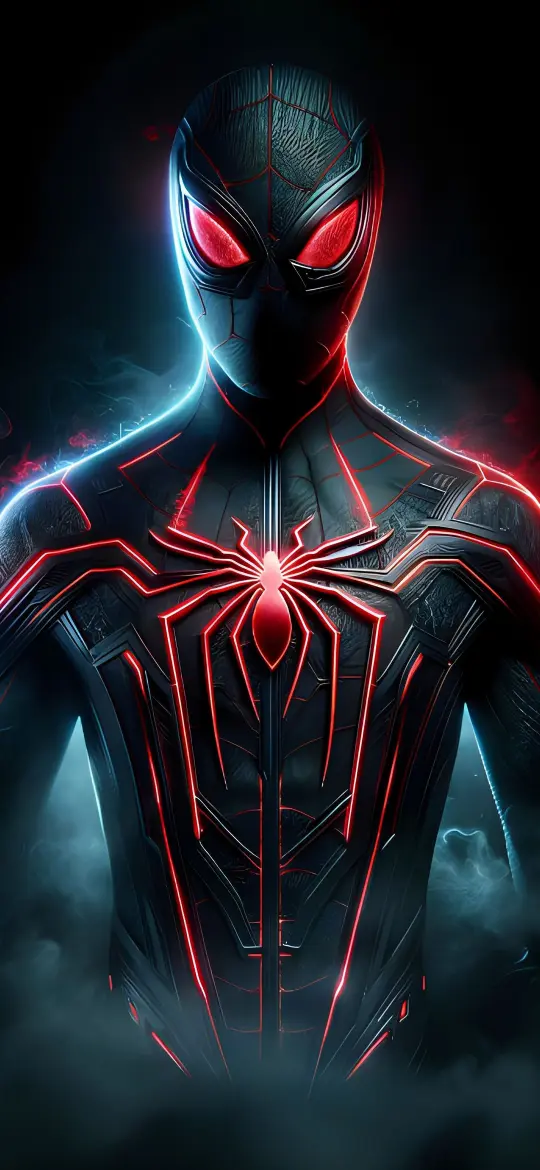 Neon Spider-Man Suit - Related Anime Wallpapers wallpaper
