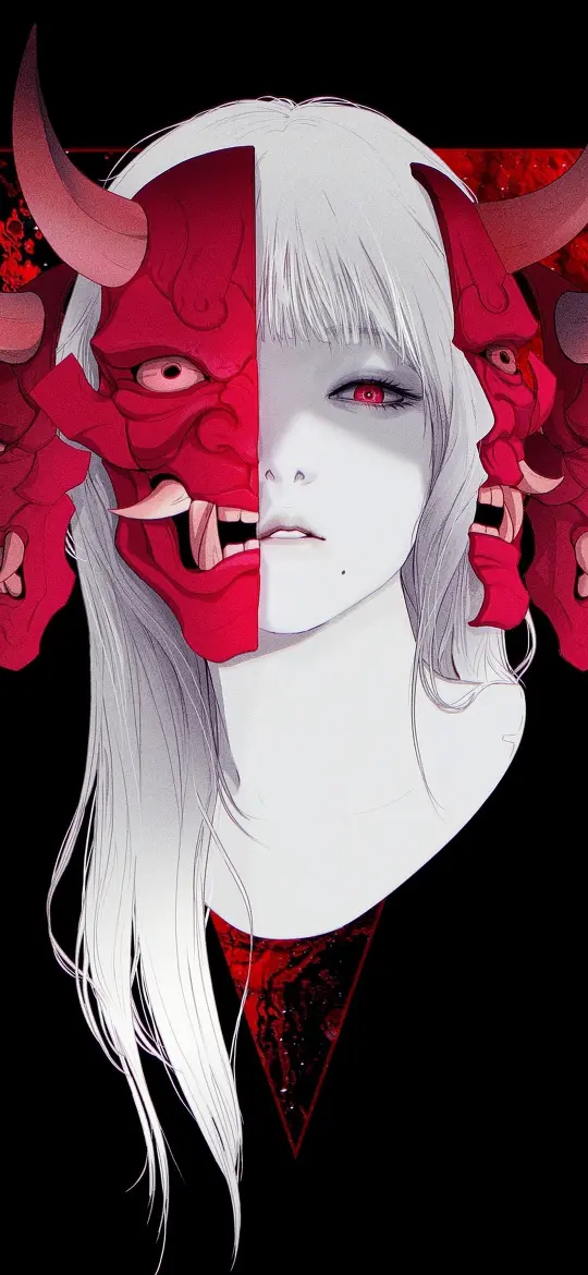 Oni Mask Duality - Related Dark Wallpapers wallpaper