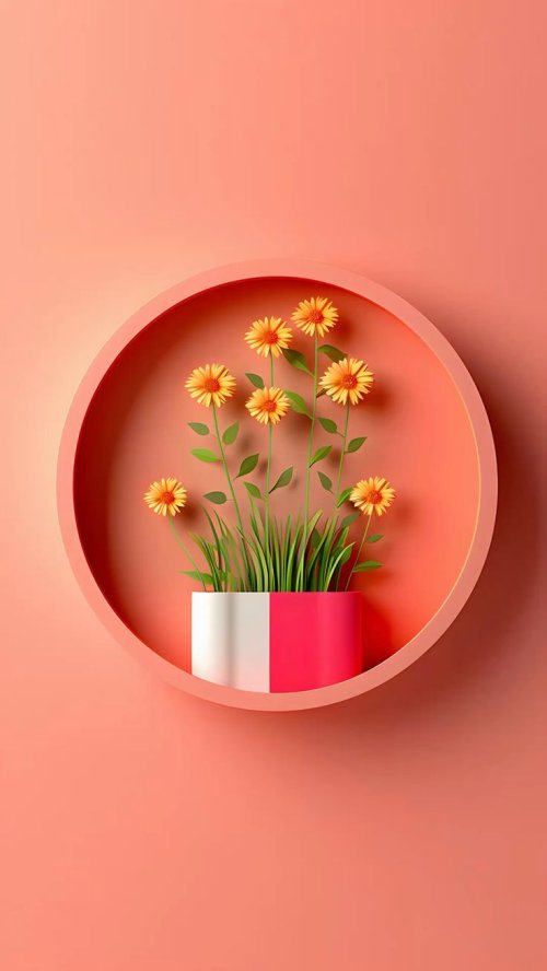 Orange Daisy Arrangement - abstract Wallpaper