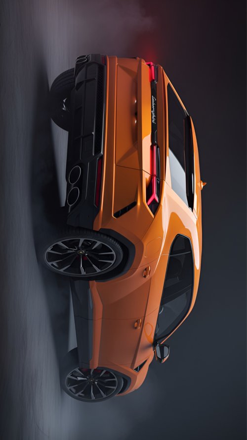 Orange Lamborghini SUV