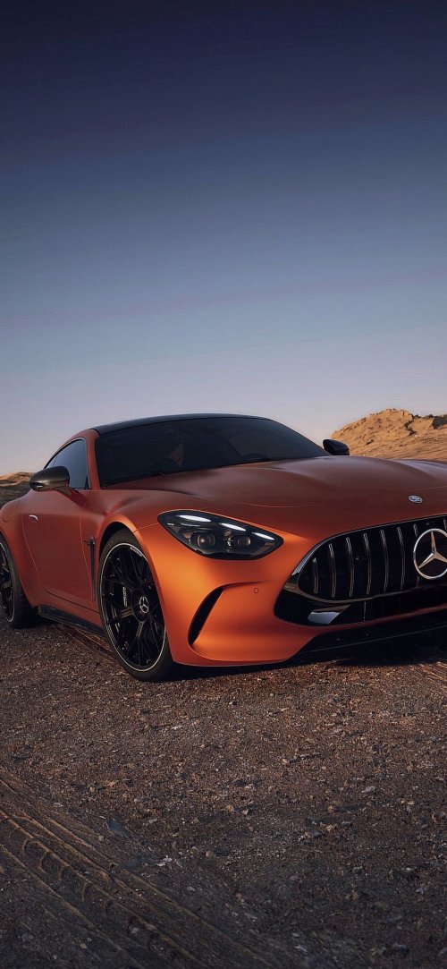 Orange Mercedes Sports Car - Ghetto Wallpapers Wallpaper