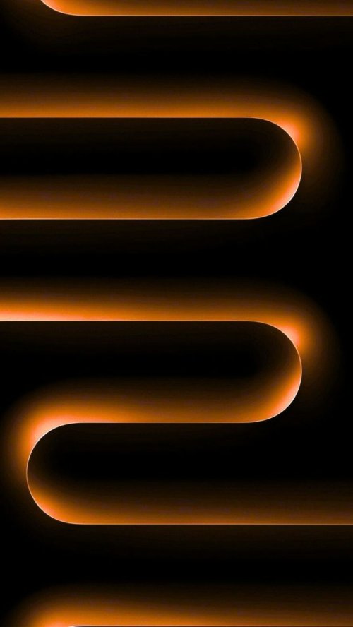 Orange Neon Curves - neon Wallpaper