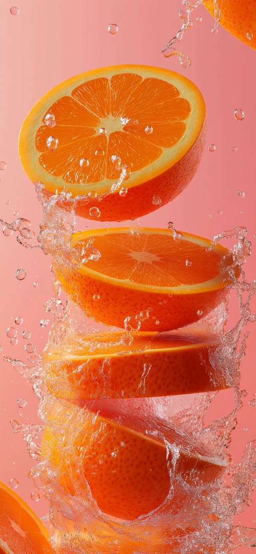Orange Slices Water Splash - Related Ghetto Wallpapers wallpaper